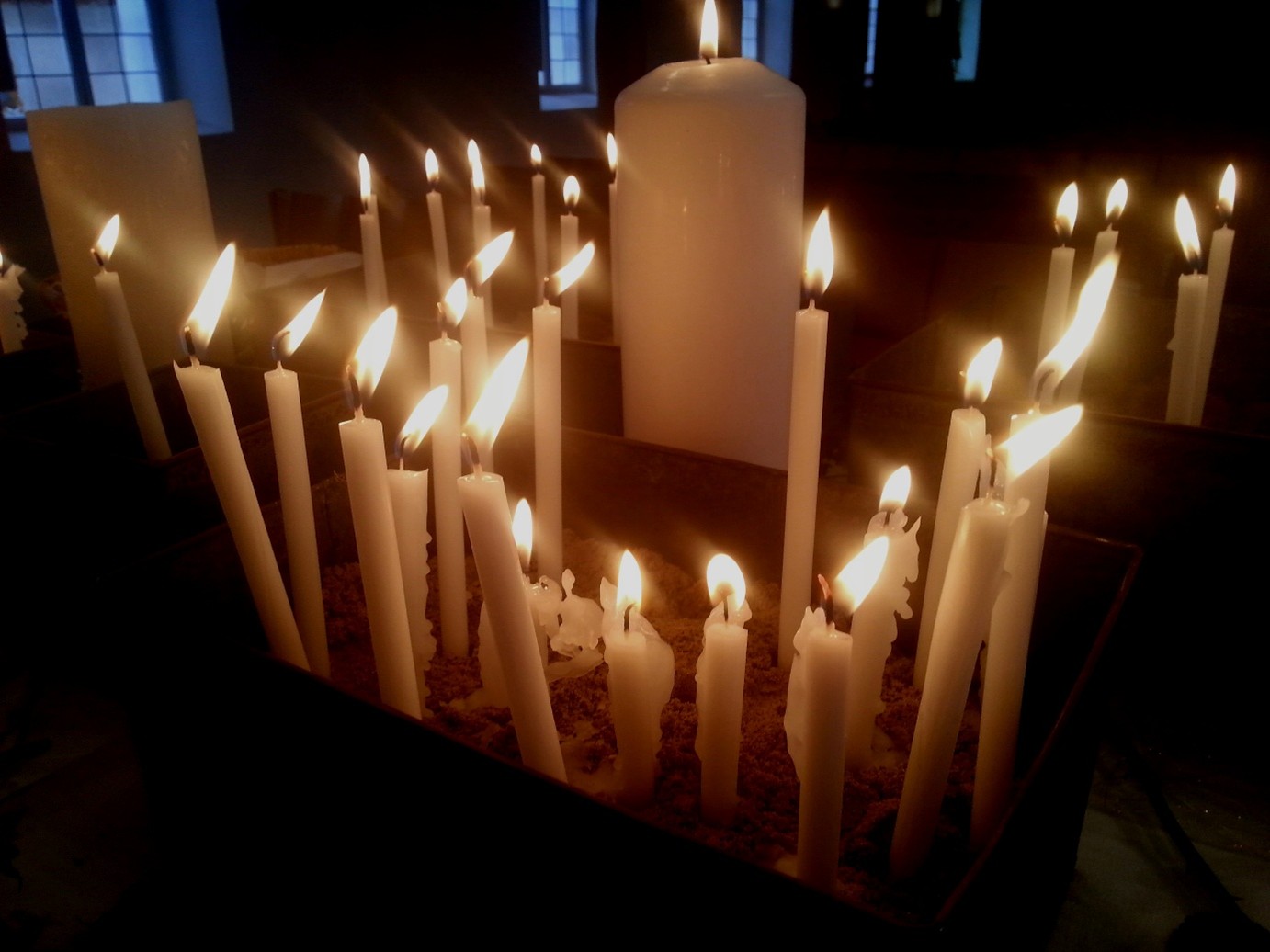 Brennende Kerzen